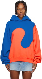 ERL Blue & Orange Swirl Hoodie