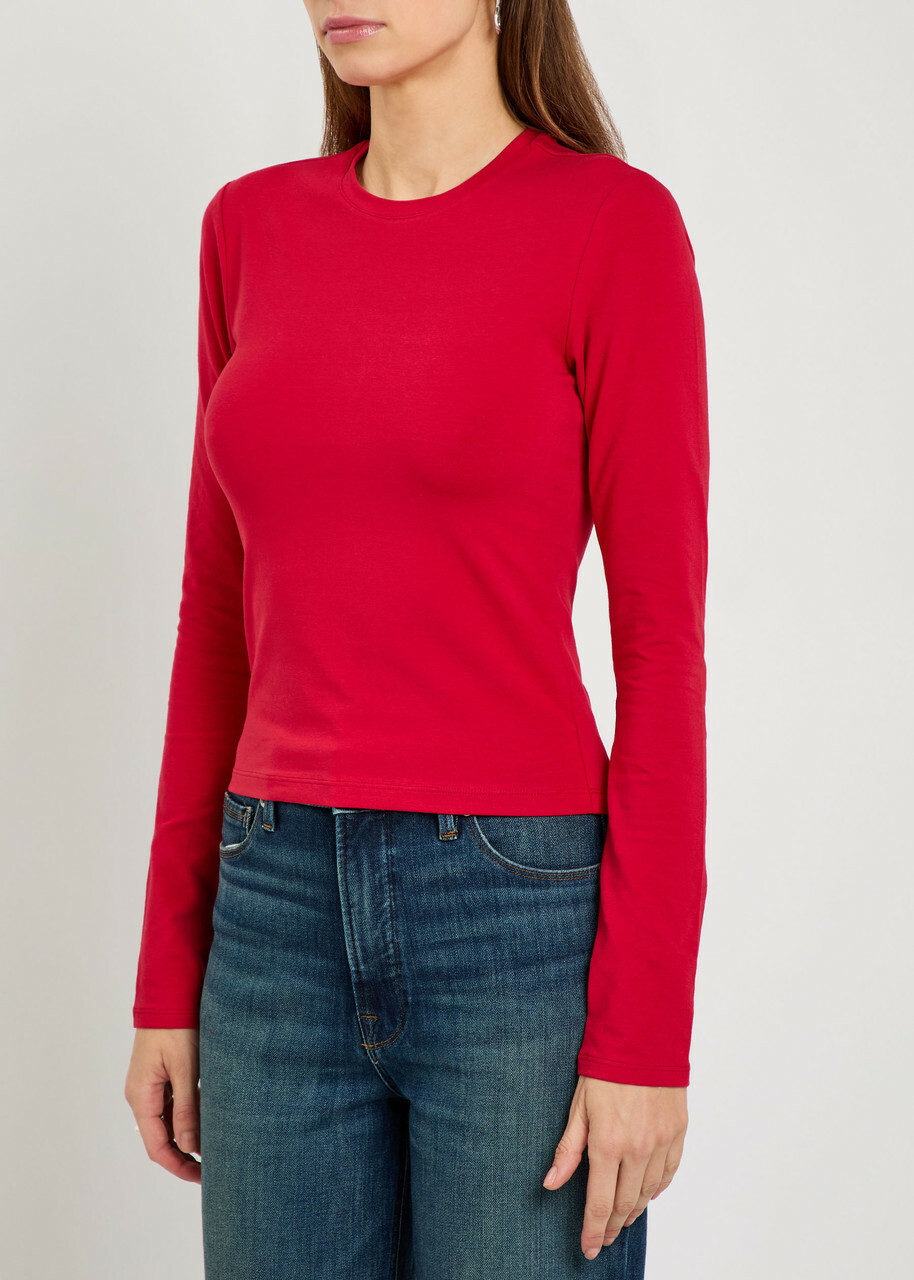 Good American Stretch-cotton T-shirt Red