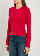 Good American Stretch-cotton T-shirt Red