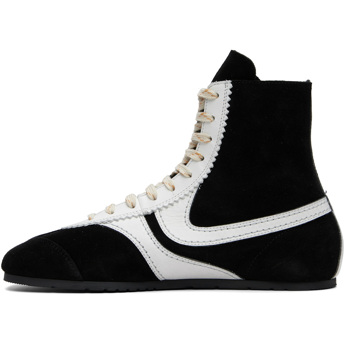Dries Van Noten Black & White Suede Sneakers