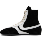 Dries Van Noten Black & White Suede Sneakers