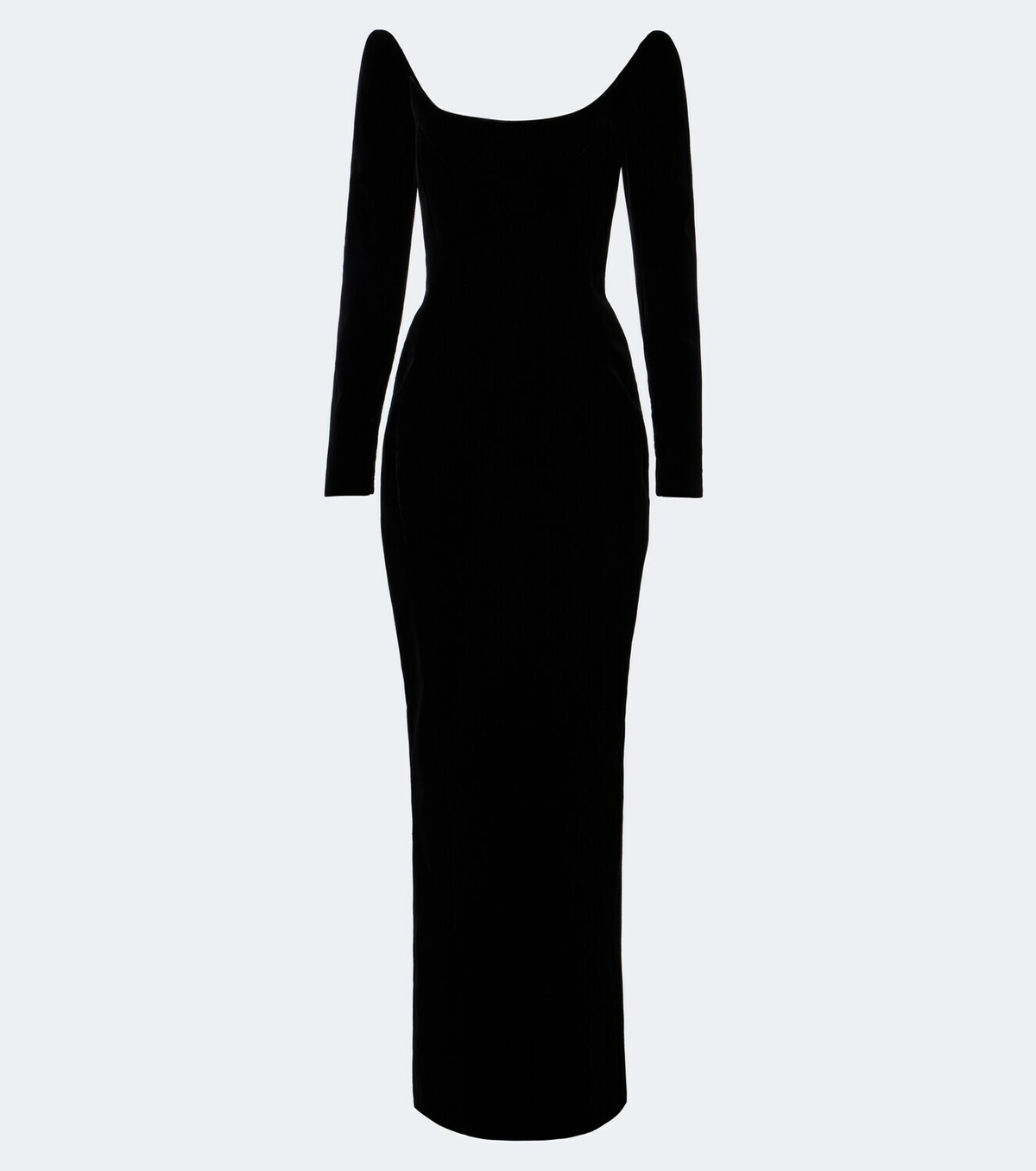 Mugler Velvet bustier gown