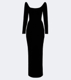Mugler Velvet bustier gown