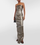 Rick Owens Lido corset coated denim gown