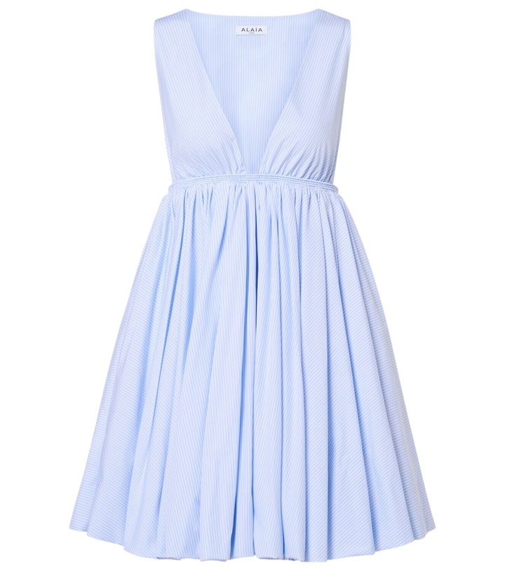 Photo: Alaïa Striped cotton poplin minidress