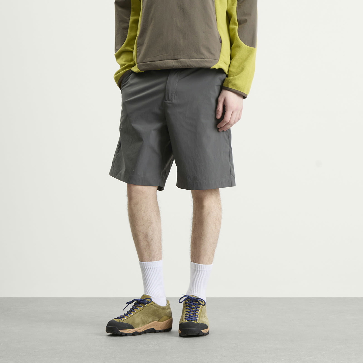 Pas Normal Studios Men's Off-Race Light Tech Shorts in Dark Grey