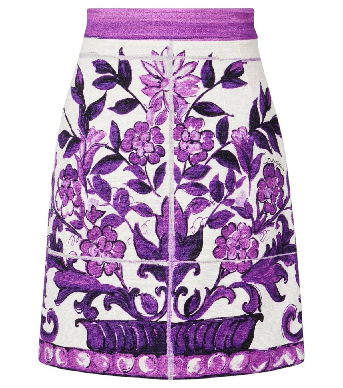 Dolce&Gabbana Majolica cotton poplin maxi skirt Dolce & Gabbana
