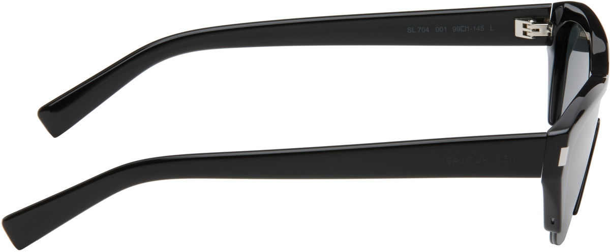 【関税&送料込】Saint Laurent Black Acetate Sl 704 Sunglasse Saint Laurent: Black SL 704 Sunglasses | SSENSE