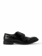 Maison Margiela - Love to Death Distressed Leather Derby Shoes - Black