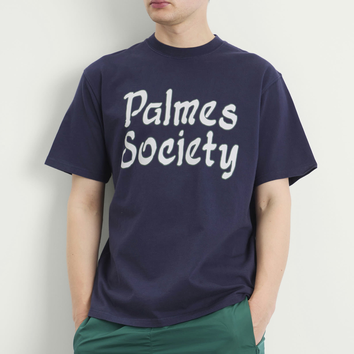 Palmes Men's Society T-Shirt in Dark Blue