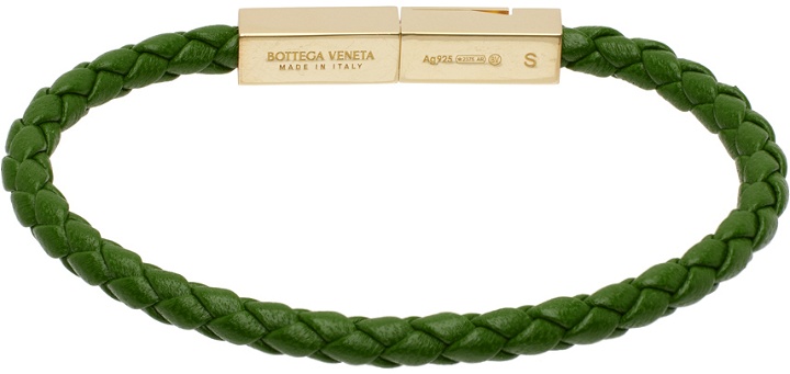 Photo: Bottega Veneta Green Braid Bracelet