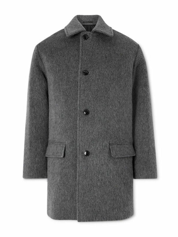 Photo: Kaptain Sunshine - Hunter Brushed Wool, Mohair and Camel-Blend Coat - Gray