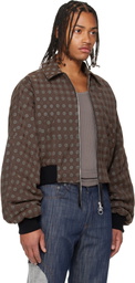 Edward Cuming Brown Bottom-Heavy Bomber Jacket