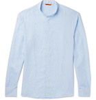 Barena - Slim-Fit Grandad-Collar Linen Shirt - Men - Blue