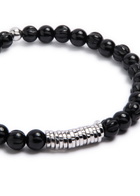 Tateossian Black Agate Beaded Bracelet