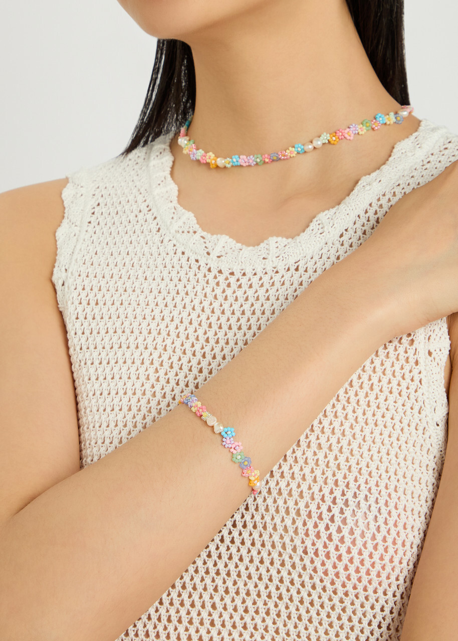 Anni LU Fleur 18kt Gold-plated Bracelet - Multicoloured - One Size