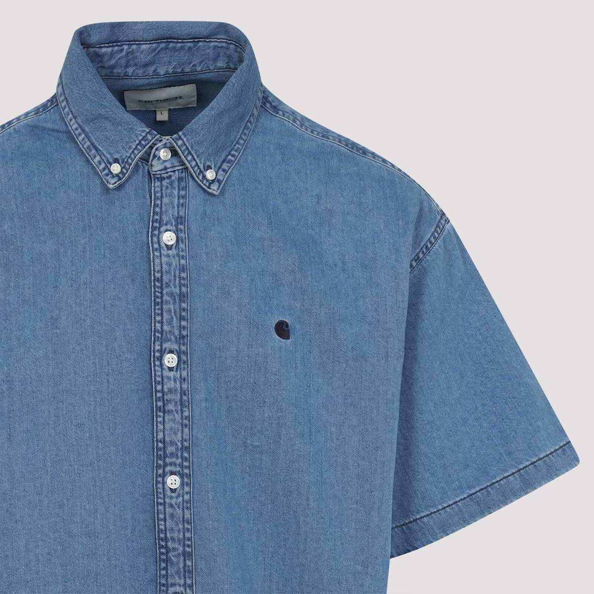 Carhartt S/S Lucas Shirt デニムシャツ Carhartt WIP lucas denim shirt in mid blue | ASOS