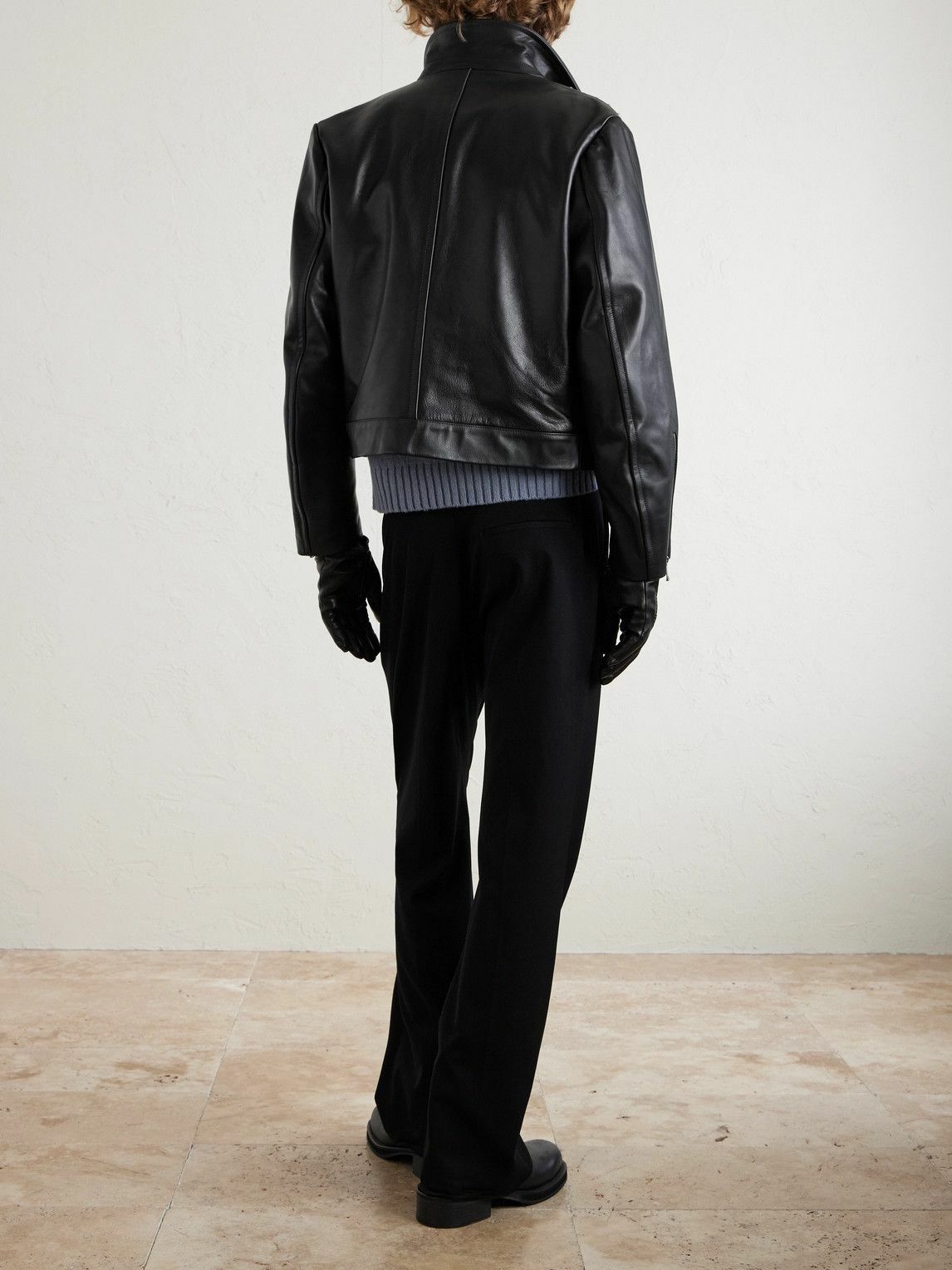 Enfants Riches Déprimés - Sid Cropped Studded Embellished Leather Jacket - Black