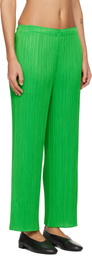 PLEATS PLEASE ISSEY MIYAKE Green Monthly Colors April Trousers