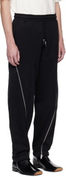 Mugler Black Light Fleece Zipped Sweatpants