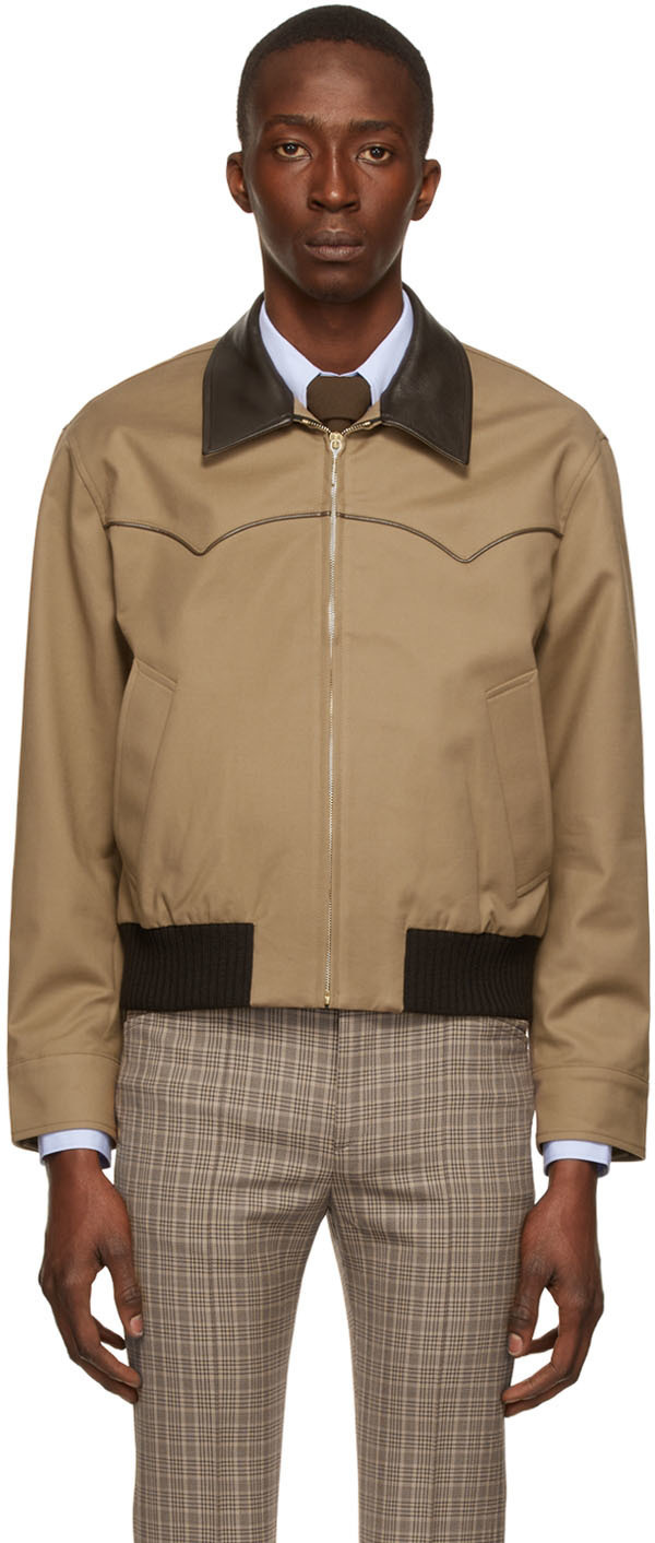 Ernest W. Baker Beige Harrington Jacket