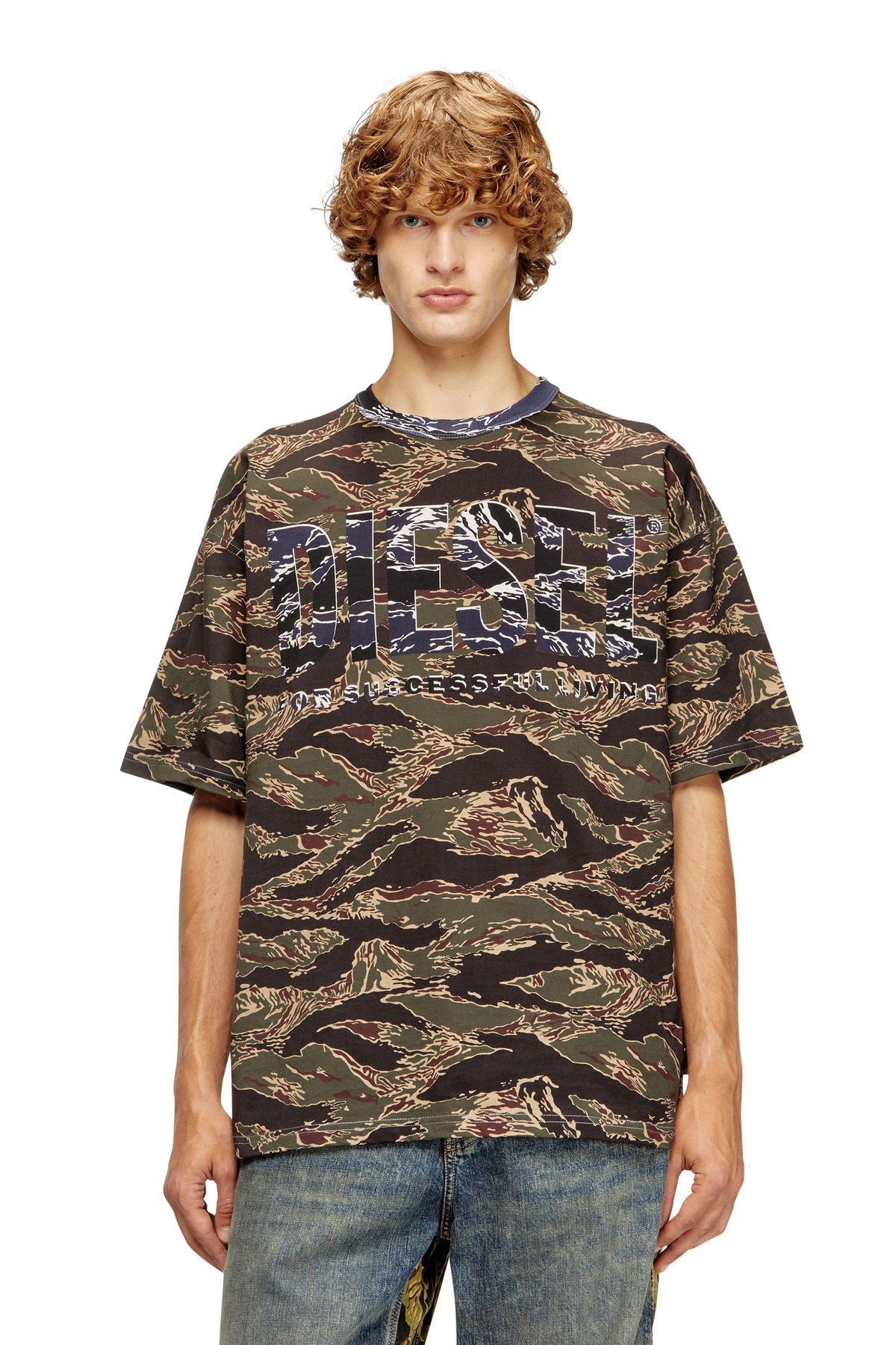 Diesel Black T-Boxt-Peeloval T-Shirt Diesel