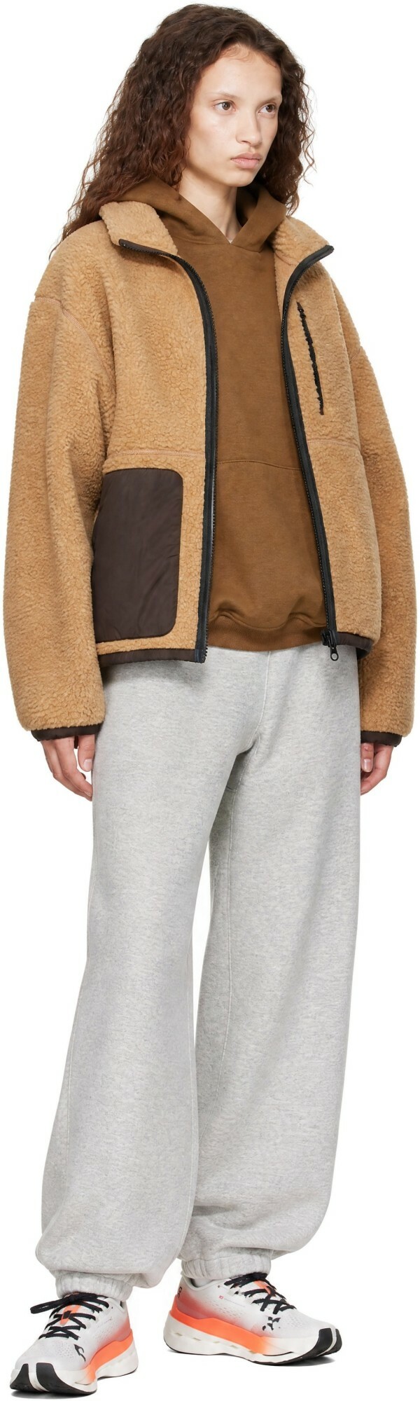 Canada Goose Beige Simcoe Zip Up Fleece Jacket