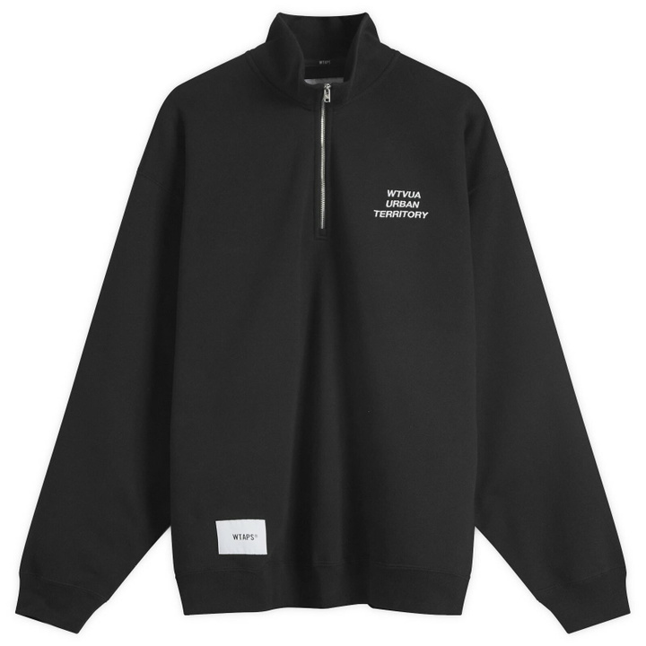 Photo: WTAPS Men's 20 Embroidered Half Zip Sweat in Black