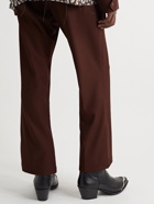 Needles - WU Slim-Fit Logo-Embroidered Twill Trousers - Brown