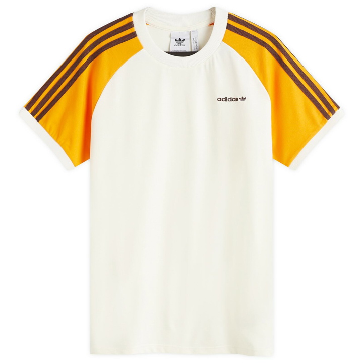 Photo: Adidas 80s 3 Stripe T-Shirt in Off White