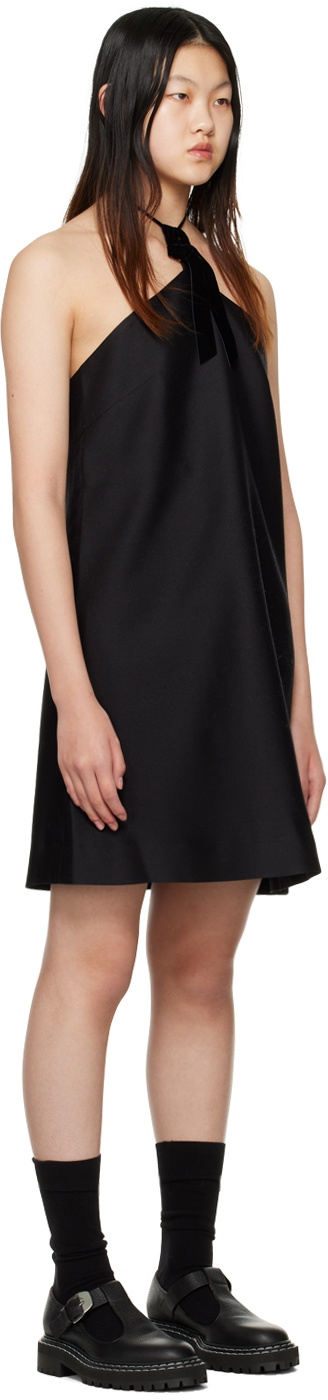 MINJUKIM Black Halter Minidress