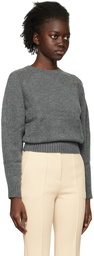 Recto Gray Round Neck Sweater