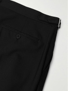 Stòffa - Straight-Leg Pleated Wool Trousers - Black