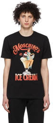 Moschino Black Ice Cream Graphic T-Shirt