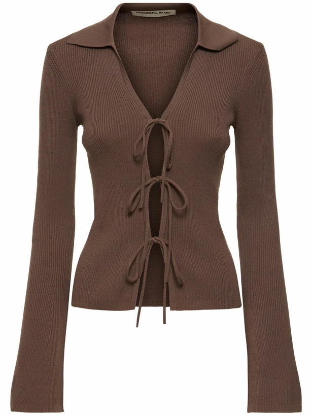 Photo: DESIGNERS REMIX Taliana Ribbed Cotton Blend Shirt