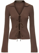 DESIGNERS REMIX Taliana Ribbed Cotton Blend Shirt
