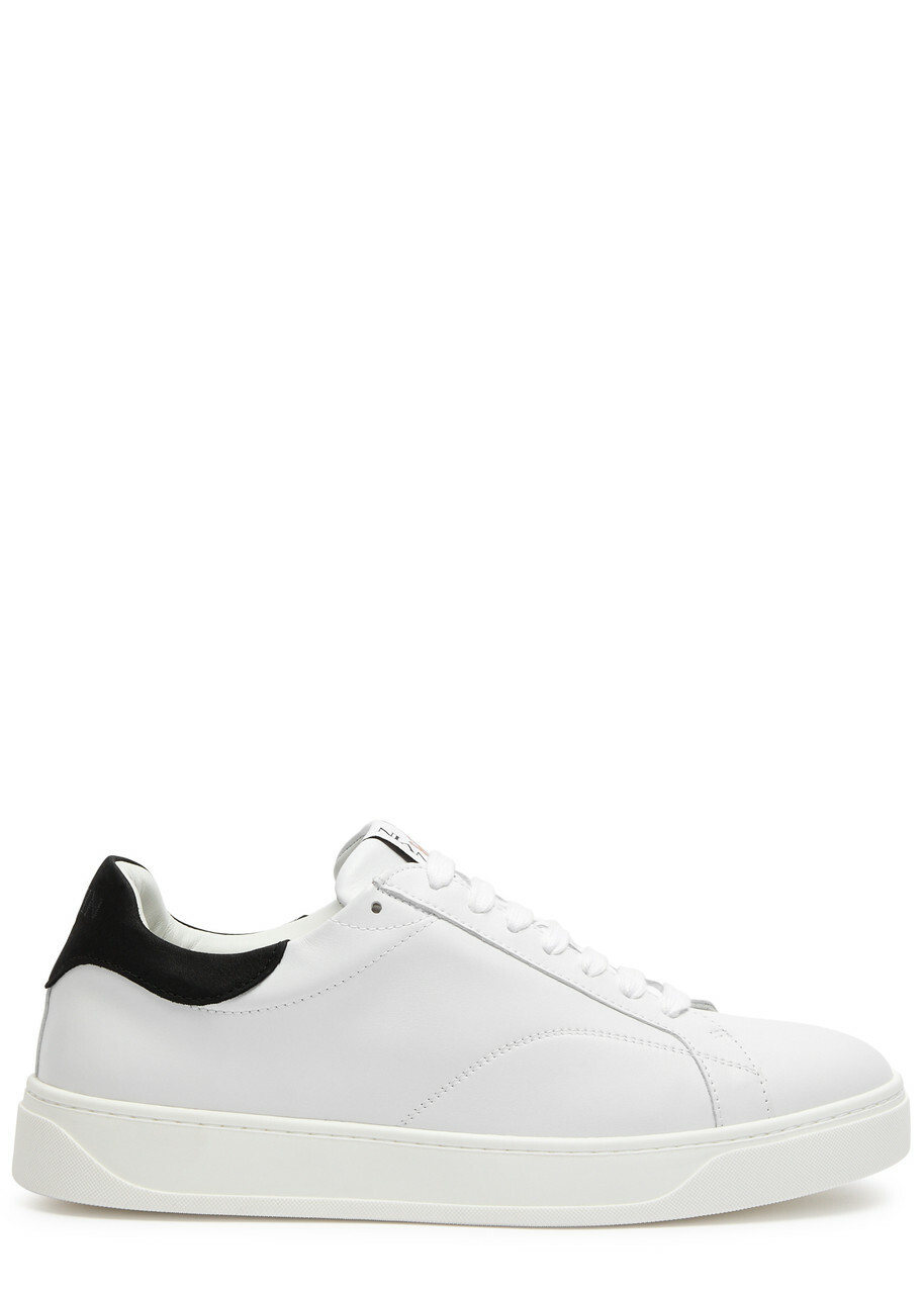 Lanvin DDB0 Leather Sneakers White And Black