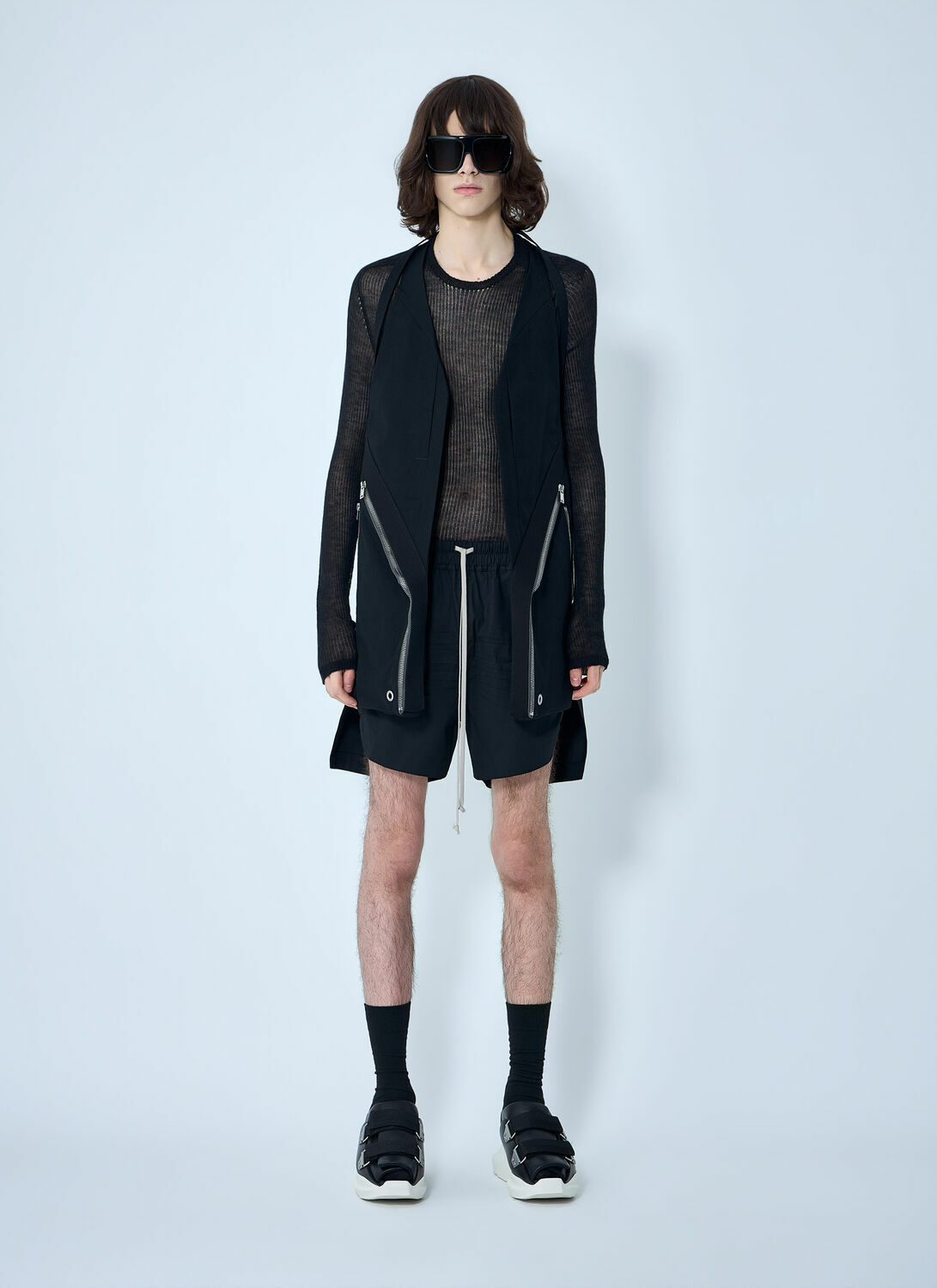 Rick Owens Asymmetric Zip Detail Vest