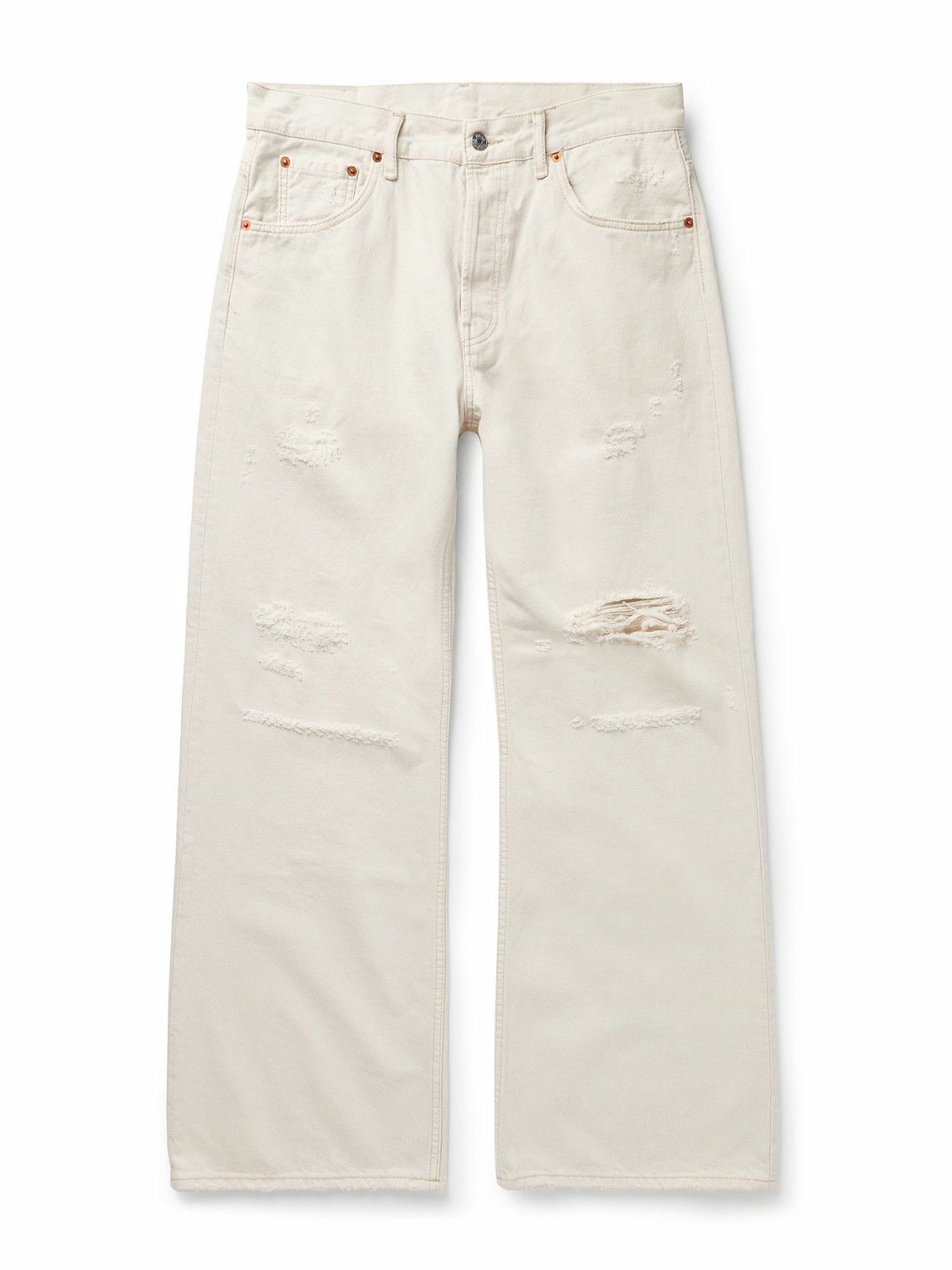 Acne studios white straight leg jeans buy