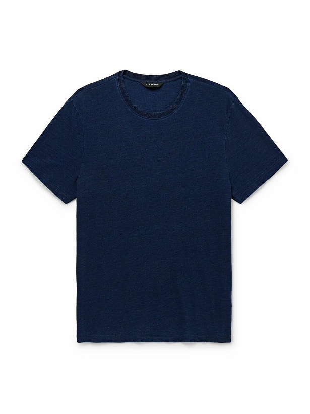 Photo: Club Monaco - Indigo-Dyed Cotton-Jersey T-Shirt - Blue