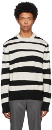 PS by Paul Smith Black & Off-White Zebra Stripe Sweater