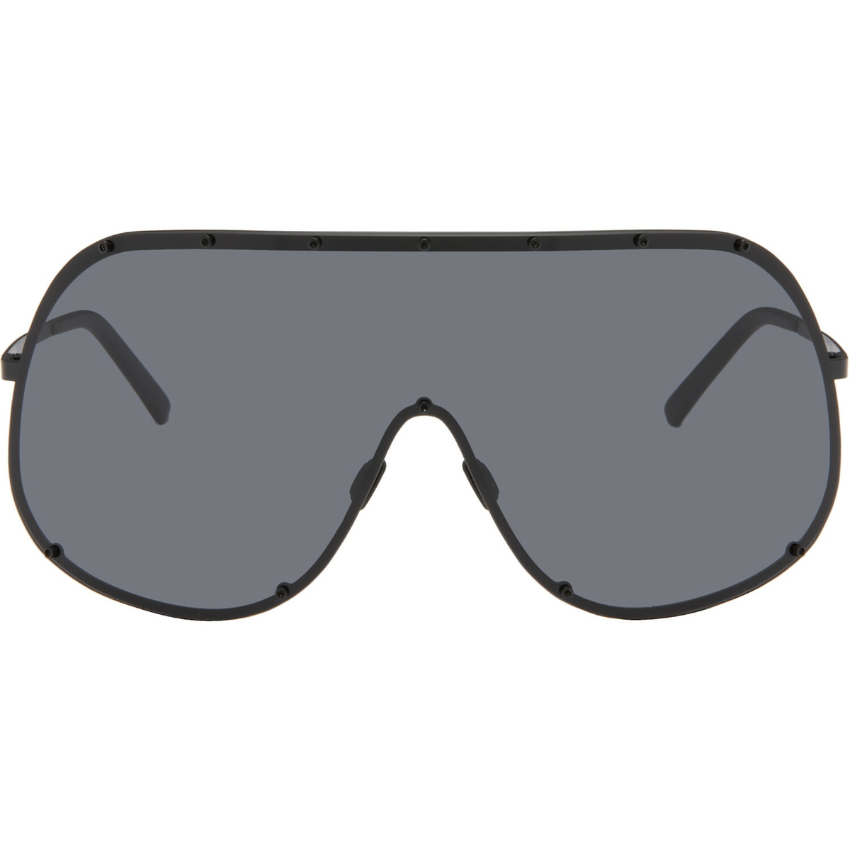 Rick Owens Black Shield Sunglasses