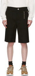 Feng Chen Wang Black Deconstructed Shorts