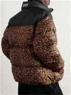 VETEMENTS - Logo-Appliquéd Leopard-Print Shell Down Jacket - Brown