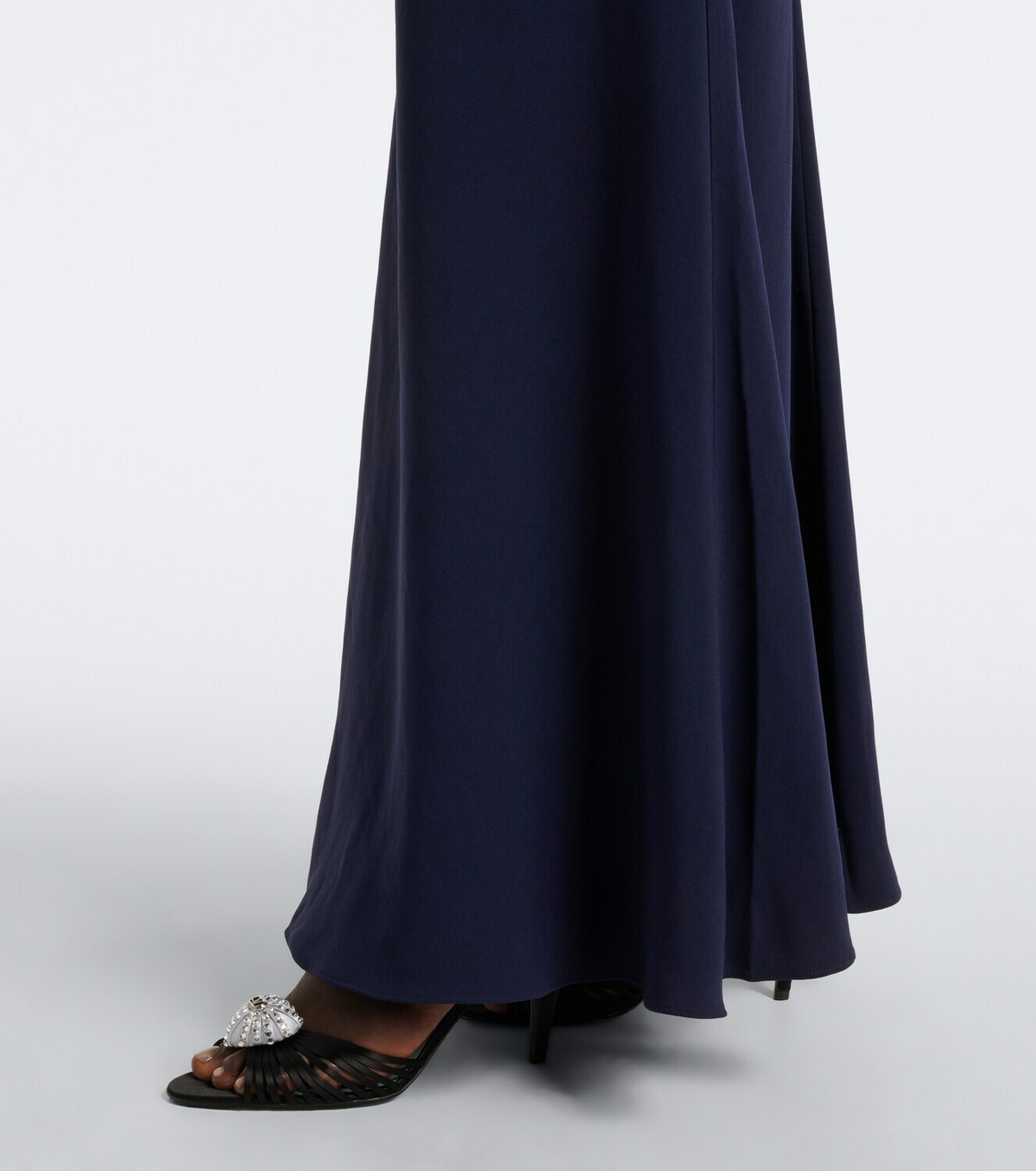 Roland Mouret Crystal-embellished gathered gown
