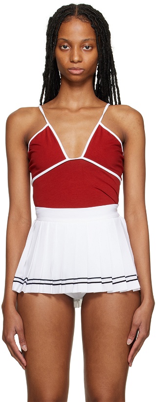 Photo: Pushbutton Red V-Neck Tank Top