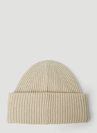 Acne Studios - Face Patch Beanie Hat in Cream