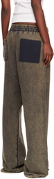 We11done Khaki Teddy ID Sweatpants