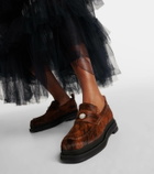 Simone Rocha Heart Toe calf hair platform loafers