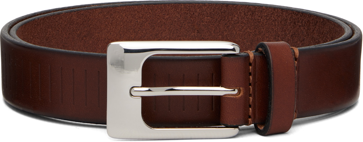 LEMAIRE Brown Almond Stud 20 belt Lemaire
